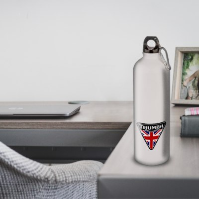 Gourde Alu et Thermos Moto Triumph UK Flag