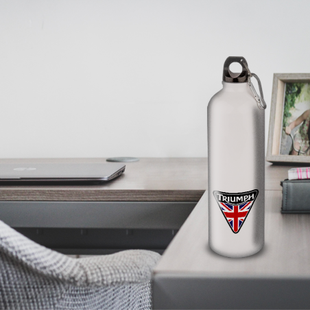 Gourde Alu et Thermos Moto Triumph UK Flag Gourde Alu et Thermos Moto Triumph UK Flag