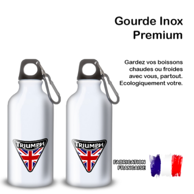Gourde Alu et Thermos Moto Triumph UK Flag