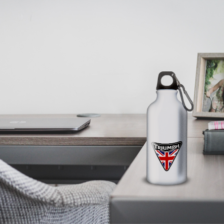 Gourde Alu et Thermos Moto Triumph UK Flag Gourde Alu et Thermos Moto Triumph UK Flag