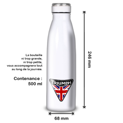 Gourde Alu et Thermos Moto Triumph UK Flag