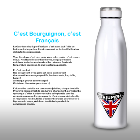 Gourde Alu et Thermos Moto Triumph UK Flag Gourde Alu et Thermos Moto Triumph UK Flag