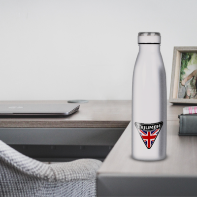 Gourde Alu et Thermos Moto Triumph UK Flag