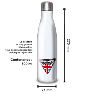 Gourde Alu et Thermos Moto Triumph UK Flag