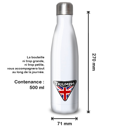Gourde Alu et Thermos Moto Triumph UK Flag Gourde Alu et Thermos Moto Triumph UK Flag