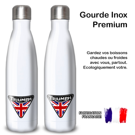 Gourde Alu et Thermos Moto Triumph UK Flag Gourde Alu et Thermos Moto Triumph UK Flag