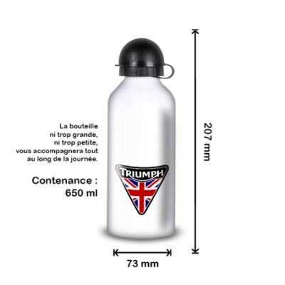 Gourde Alu et Thermos Moto Triumph UK Flag