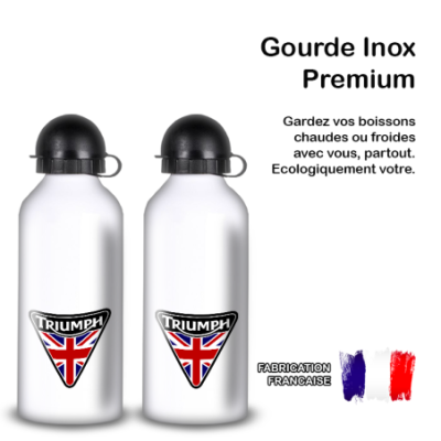 Gourde Alu et Thermos Moto Triumph UK Flag