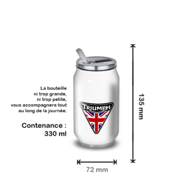 Gourde Alu et Thermos Moto Triumph UK Flag