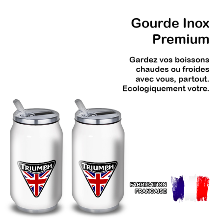 Gourde Alu et Thermos Moto Triumph UK Flag Gourde Alu et Thermos Moto Triumph UK Flag
