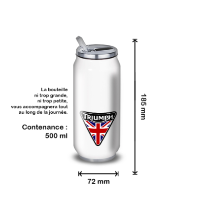 Gourde Alu et Thermos Moto Triumph UK Flag