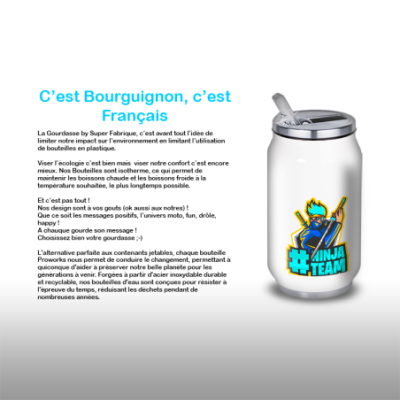Gourde Alu et Thermos Team Ninja