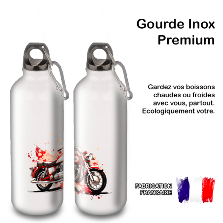 Gourde Alu et Thermos Moto Vintage