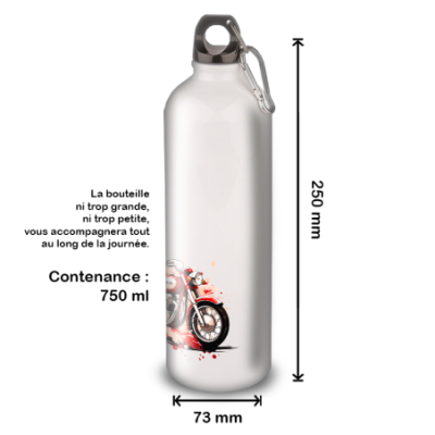 Gourde Alu et Thermos Moto Vintage