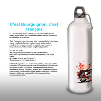 Gourde Alu et Thermos Moto Vintage