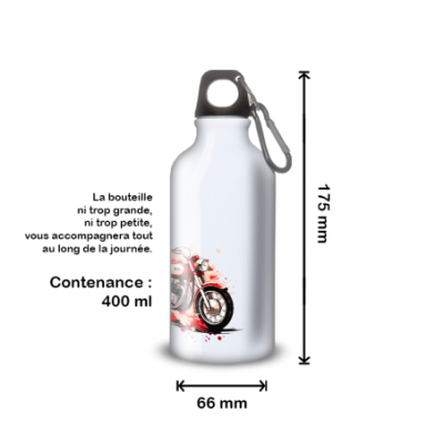 Gourde Alu et Thermos Moto Vintage