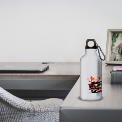 Gourde Alu et Thermos Moto Vintage