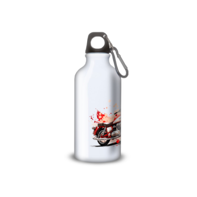 Gourde Alu et Thermos Moto Vintage