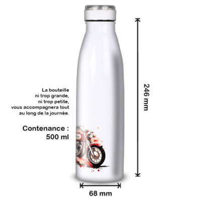 Gourde Alu et Thermos Moto Vintage
