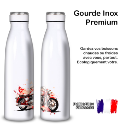 Gourde Alu et Thermos Moto Vintage