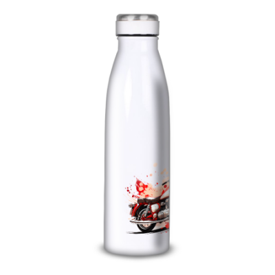Gourde Alu et Thermos Moto Vintage