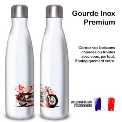 Gourde Alu et Thermos Moto Vintage
