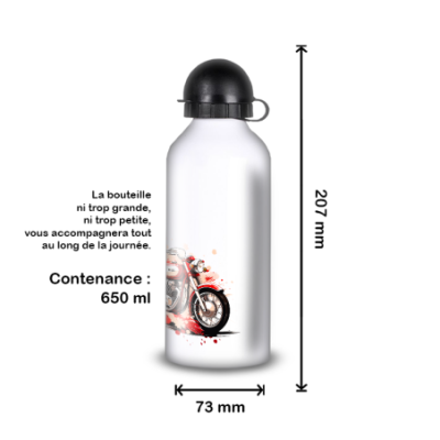 Gourde Alu et Thermos Moto Vintage