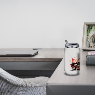 Gourde Alu et Thermos Moto Vintage
