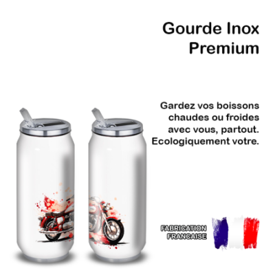 Gourde Alu et Thermos Moto Vintage