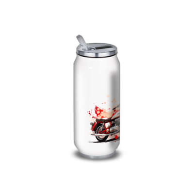 Gourde Alu et Thermos Moto Vintage