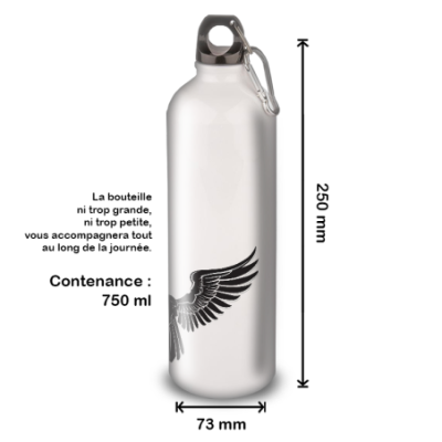Gourde Alu et Thermos Ailes Mystique (nervermore)