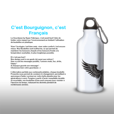 Gourde Alu et Thermos Ailes Mystique (nervermore)