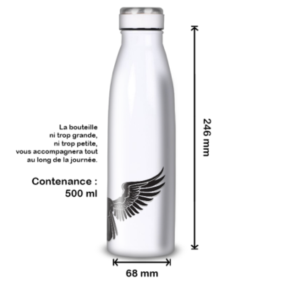Gourde Alu et Thermos Ailes Mystique (nervermore)