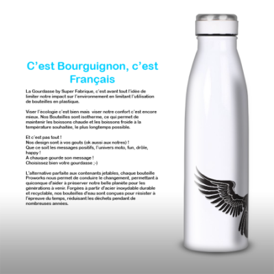 Gourde Alu et Thermos Ailes Mystique (nervermore)