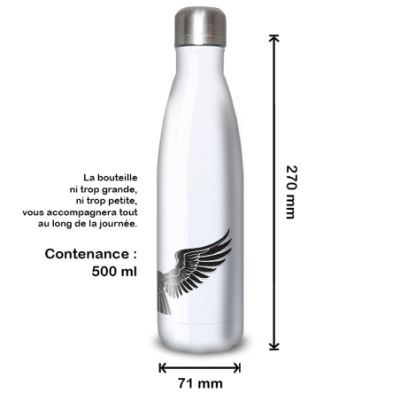 Gourde Alu et Thermos Ailes Mystique (nervermore)