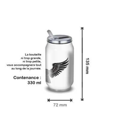 Gourde Alu et Thermos Ailes Mystique (nervermore)