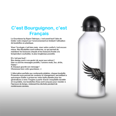 Gourde Alu et Thermos Ailes Mythologiques (nervermore)