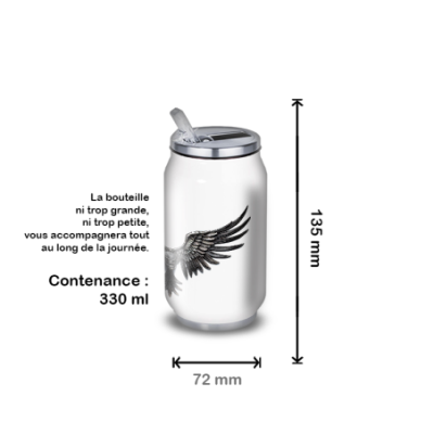 Gourde Alu et Thermos Ailes Mythologiques (nervermore)