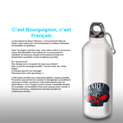 Gourde Alu et Thermos Harley Davidson Skull