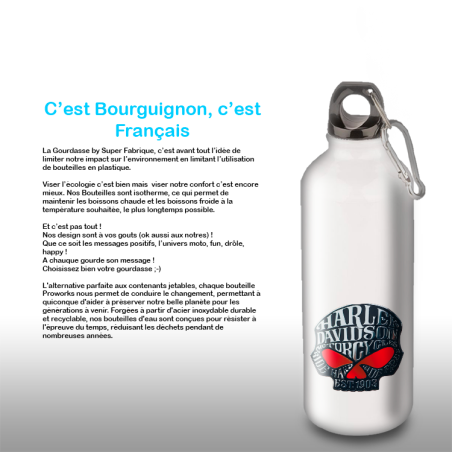 Gourde Alu et Thermos Harley Davidson Skull