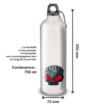 Gourde Alu et Thermos Harley Davidson Skull Gourde Alu et Thermos Harley Davidson Skull