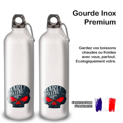 Gourde Alu et Thermos Harley Davidson Skull