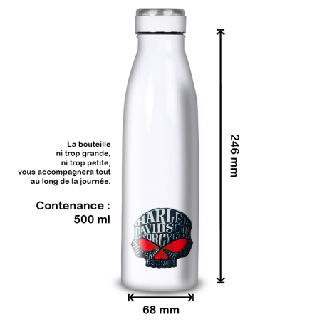 Gourde Alu et Thermos Harley Davidson Skull Gourde Alu et Thermos Harley Davidson Skull