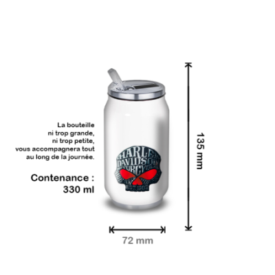 Gourde Alu et Thermos Harley Davidson Skull