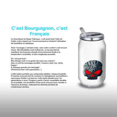 Gourde Alu et Thermos Harley Davidson Skull