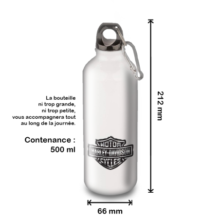 Gourde Alu et Thermos Harley Davidson Logo Silver