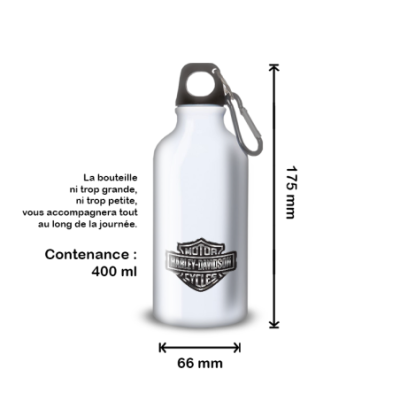Gourde Alu et Thermos Harley Davidson Logo Silver