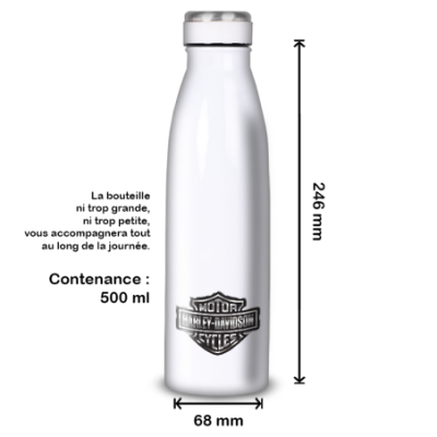 Gourde Alu et Thermos Harley Davidson Logo Silver