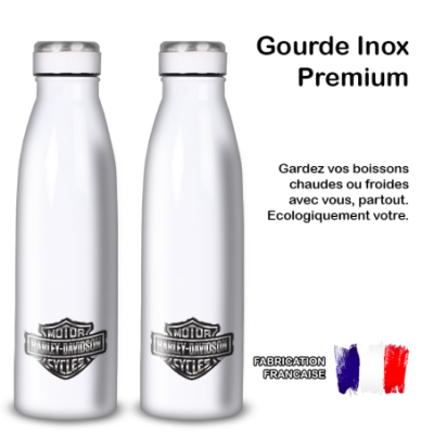 Gourde Alu et Thermos Harley Davidson Logo Silver