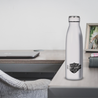 Gourde Alu et Thermos Harley Davidson Logo Silver